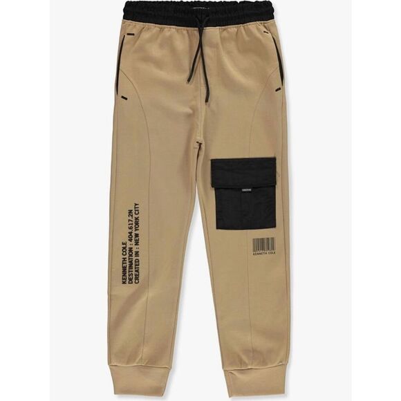 Kenneth Cole Boys Nano Tech Cargo Joggers Khaki Size 16 - Picture 1 of 6